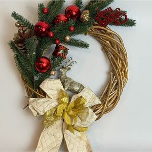 Christmas wreath golden
